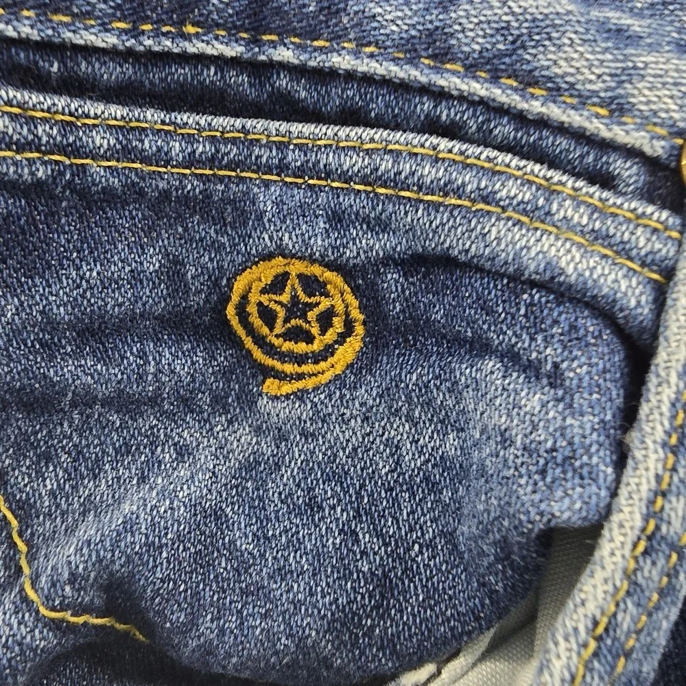 Wrangler George Strait Cowboy Cut Jeans Mens 35x31 Western Blue Denim USA
